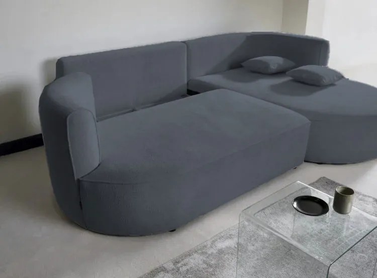 Ъглов диван Айрис Мини-сив-десен