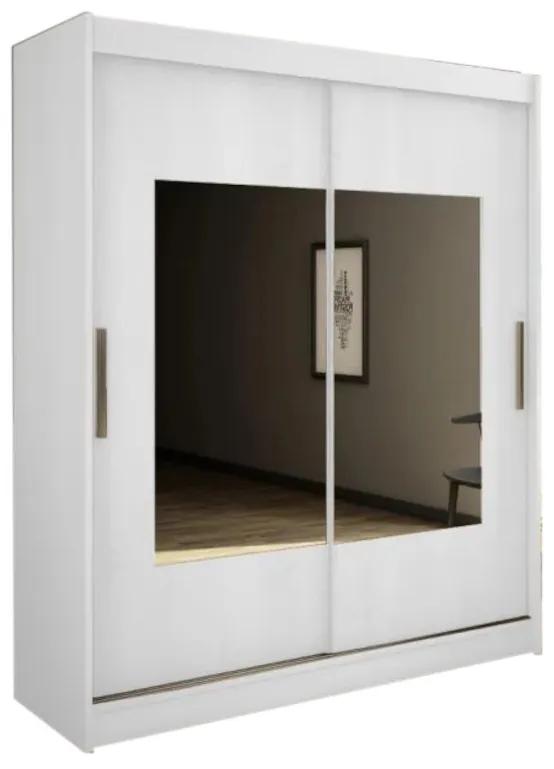 Гардероб с плъзгащи врати TURINO 200, 200x200x62, бял