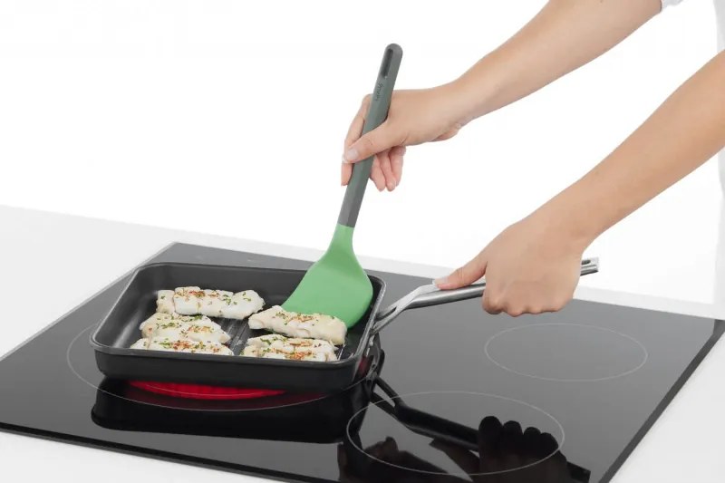 Шпатула за обръщане Lekue 1010189, 32.8 см, Против надраскване, Зелен