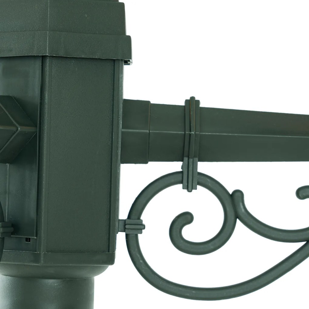 Класически външен фенер тъмнозелен 217 см 3 светлини IP44 - New Haven