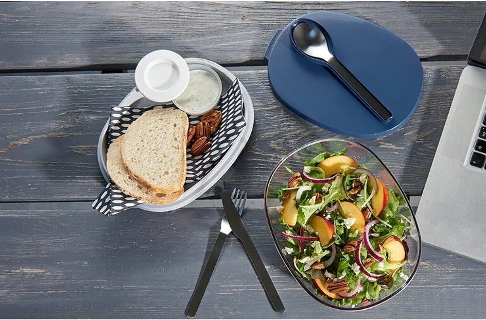 Комплект прибори за хранене от 3 части със синя опаковка Ellipse - Mepal