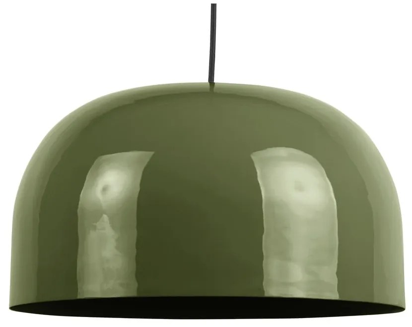 Зелено висящо осветително тяло с метален абажур ø 40 cm Dome – Leitmotiv