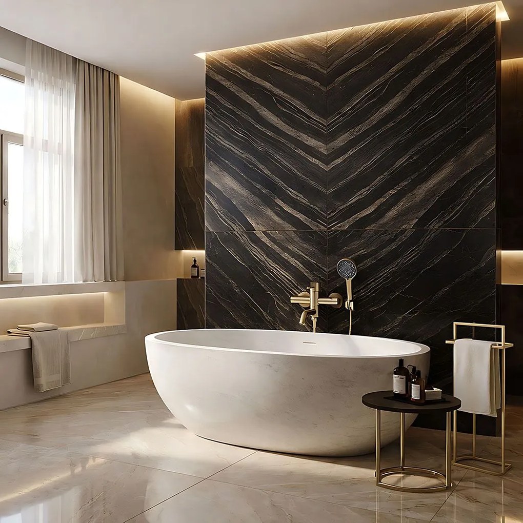 Смесител за вана Rea Lungo Stripe Gold  Brush