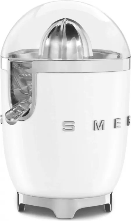 Електрическа цитрус преса Smeg CJF11WHMEU, 70 W, Антикапкова система, Противоплъзгаща се основа, Бял мат