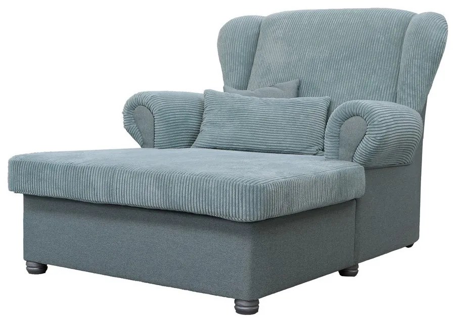 Сиво-син шезлонг от рипсено кадифе Lord – Ropez