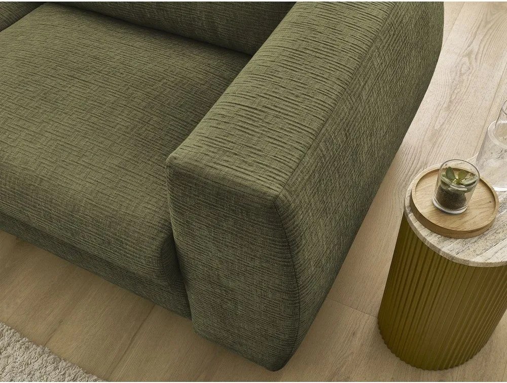 Зелен шенилов диван за ежедневно спане/сгъваем 240 cm Hugo – Bobochic Paris