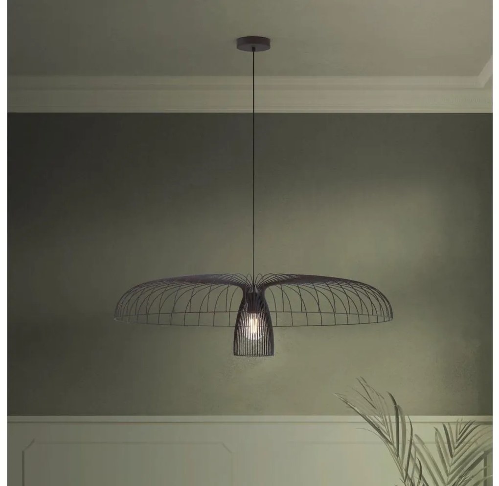 Eglo 390217 - Пендел CHAMPERICO 1xE27/60W/230V 98,5 см черен