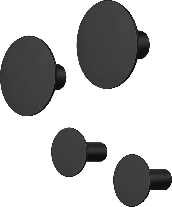 Черни стенни комплект куки 4 бр. Ponto – Blomus