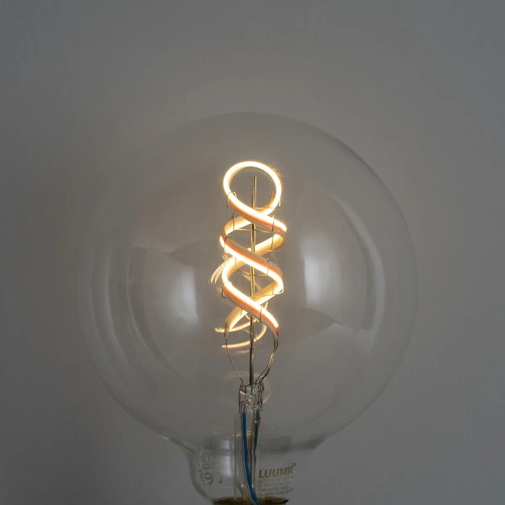 Комплект от 5 Интелигентни димируеми LED крушки E27 G125 RGBW 4W 250lm 2700K