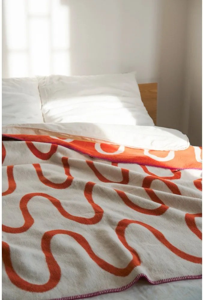 Оранжево одеяло 150x200 cm Swirl – noo.ma