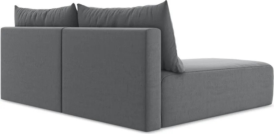 Сив кадифен сгъваем/с място за съхранение ъглов диван (ляв ъгъл) Kalena – Makamii