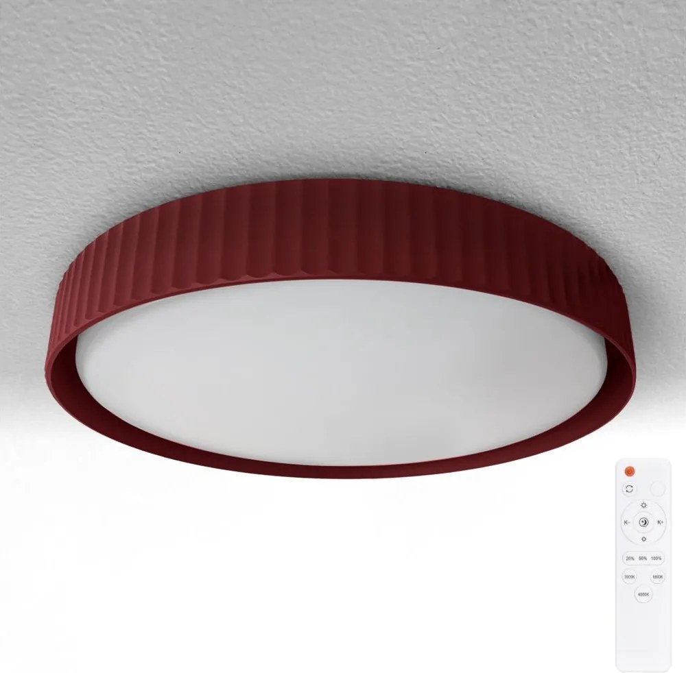 Brilagi-LED Димируемо таванно осветително тяло LUCIA LED/48W/230V Ø 41 cm червено + дистанционно управление