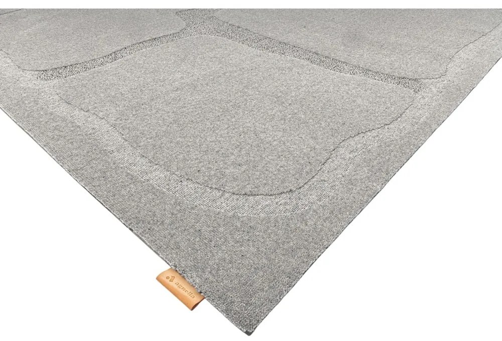 Сив вълнен килим 200x300 cm Morphic Organica – Agnella