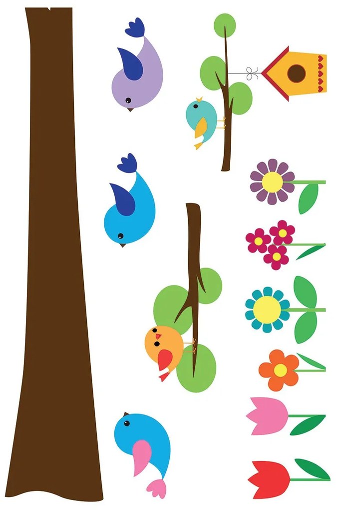 Декоративни стикери за стена Tree With Flower