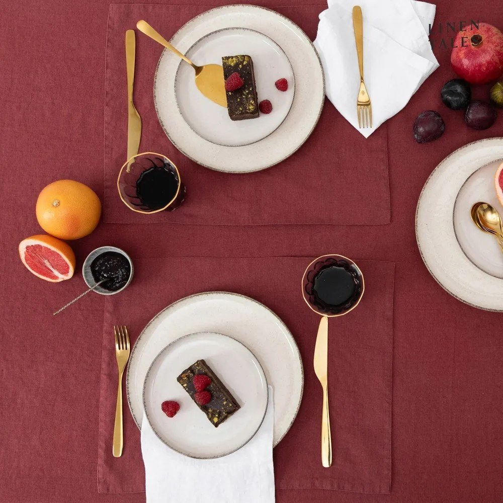 Ленена покривка за маса 140x200 cm Marsala – Linen Tales