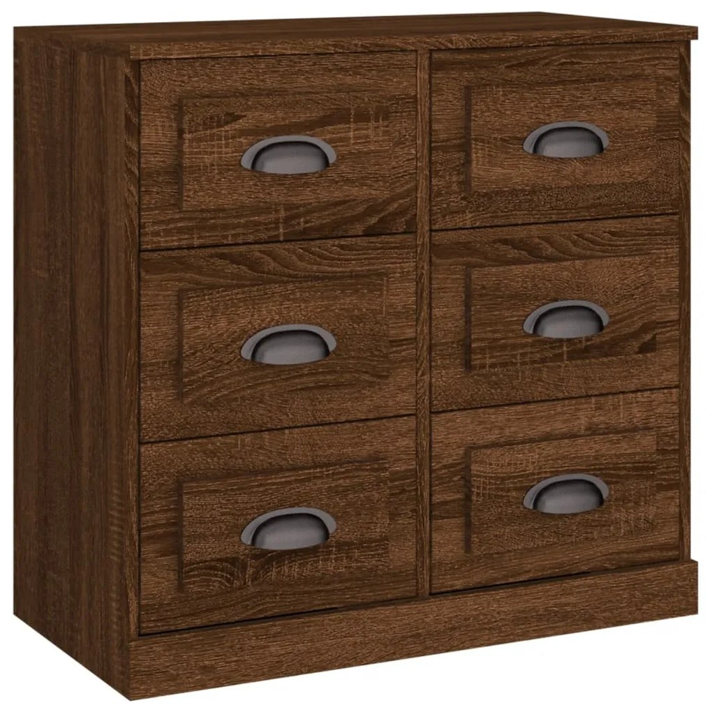 816439 vidaXL Сайдборд, кафяв дъб, 70x35,5x67,5 см, инженерно дърво