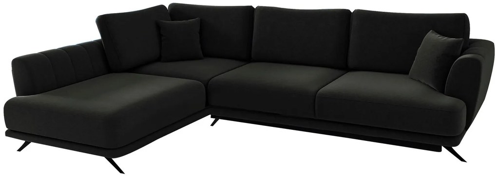 Ъглов диван Larde-Left-Black