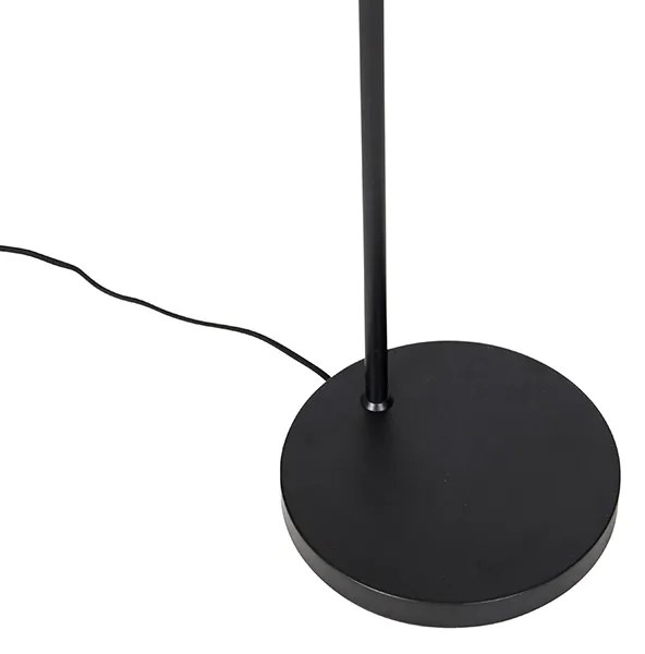 Дизайнерски подов аплик черен със злато и опушено стъкло - Zuzanna