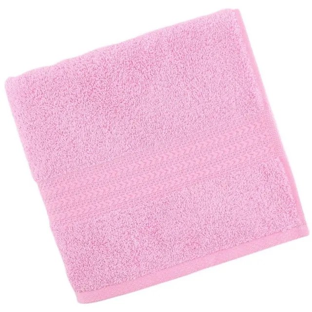 Розова хавлиена кърпа от чист памук , 50 x 90 cm - Foutastic