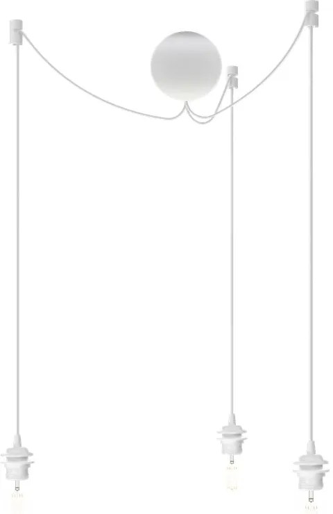 Бял троен кабел за окачване за осветителни тела Cannonball - UMAGE