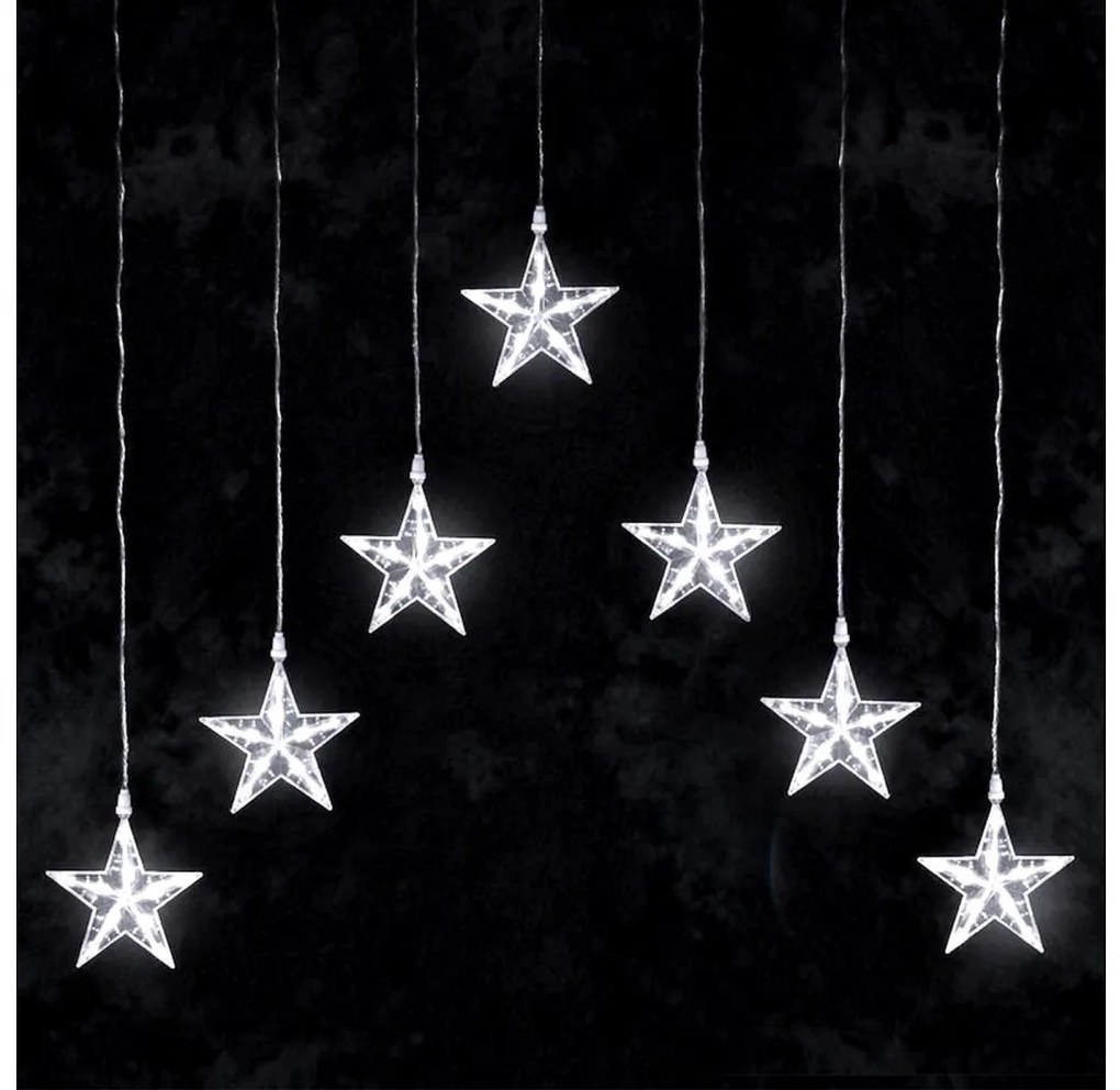 Aigostar - LED външна коледна гирлянда 70xLED/230V 1,2x1m IP44 студено бяла, със звездички