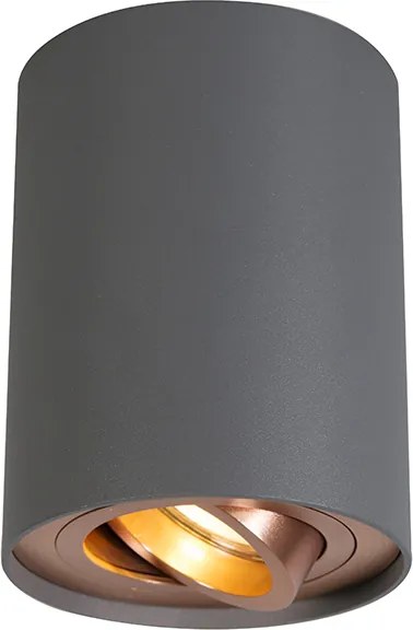 Интелигентен прожектор сив с мед, вкл. GU10 WiFi източник на светлина - Rondoo Up