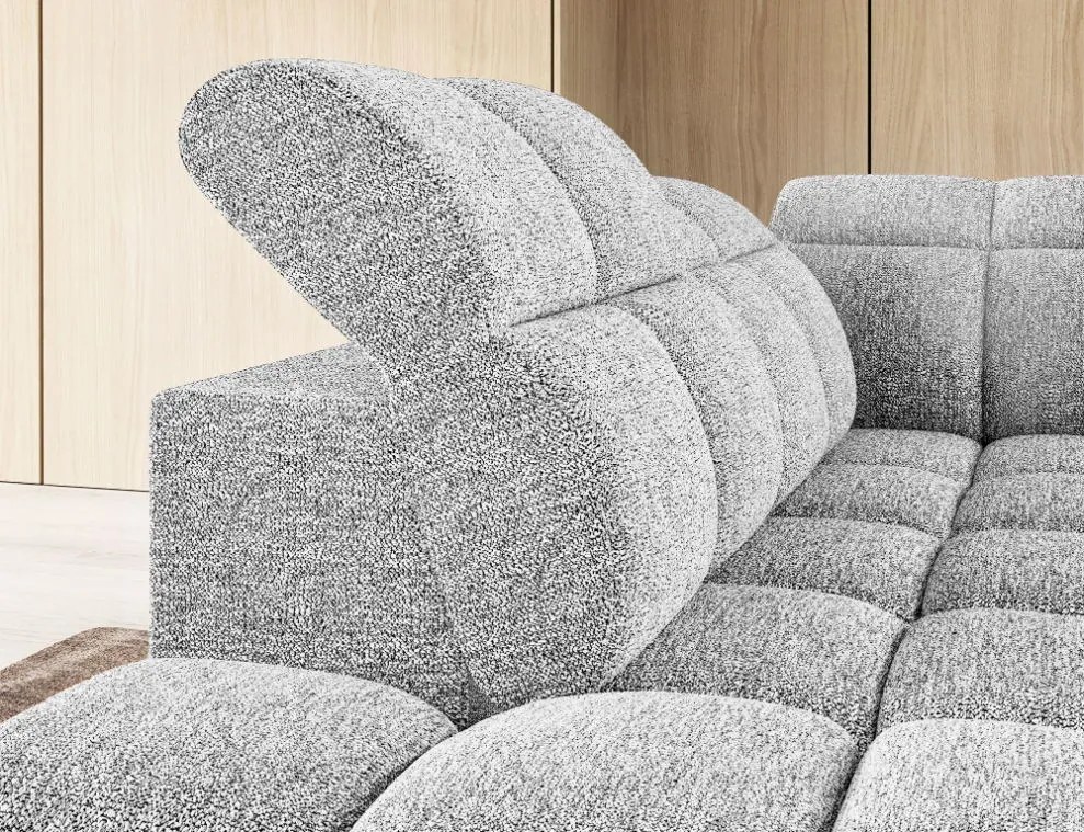 Ъглов диван Chicago-Бял-Ляв