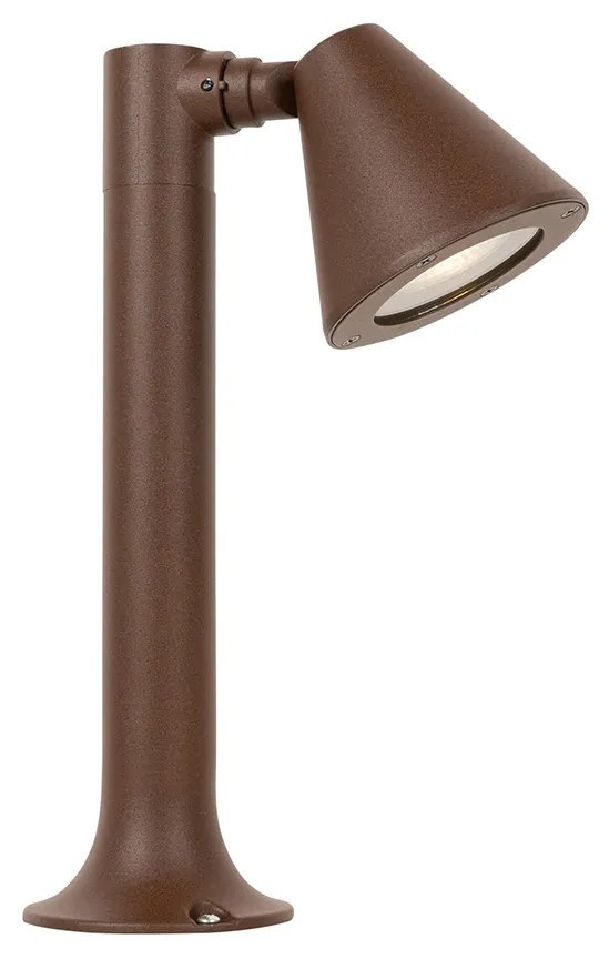 Модерен външен стълб ръждиво кафяв 30 см IP44 регулируем - Ciara