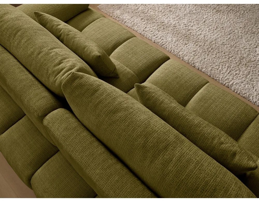 Зелен шенилов диван 264 cm Ivane – Bobochic Paris