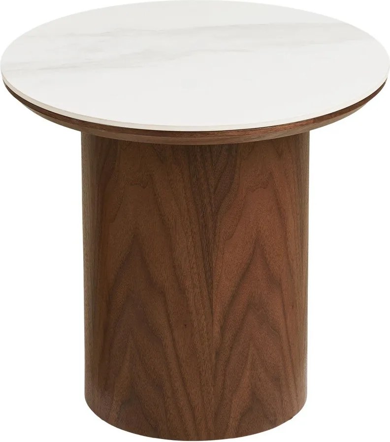 Кръгла странична масичка с керамичен плот ø 40 cm Noli – House Nordic