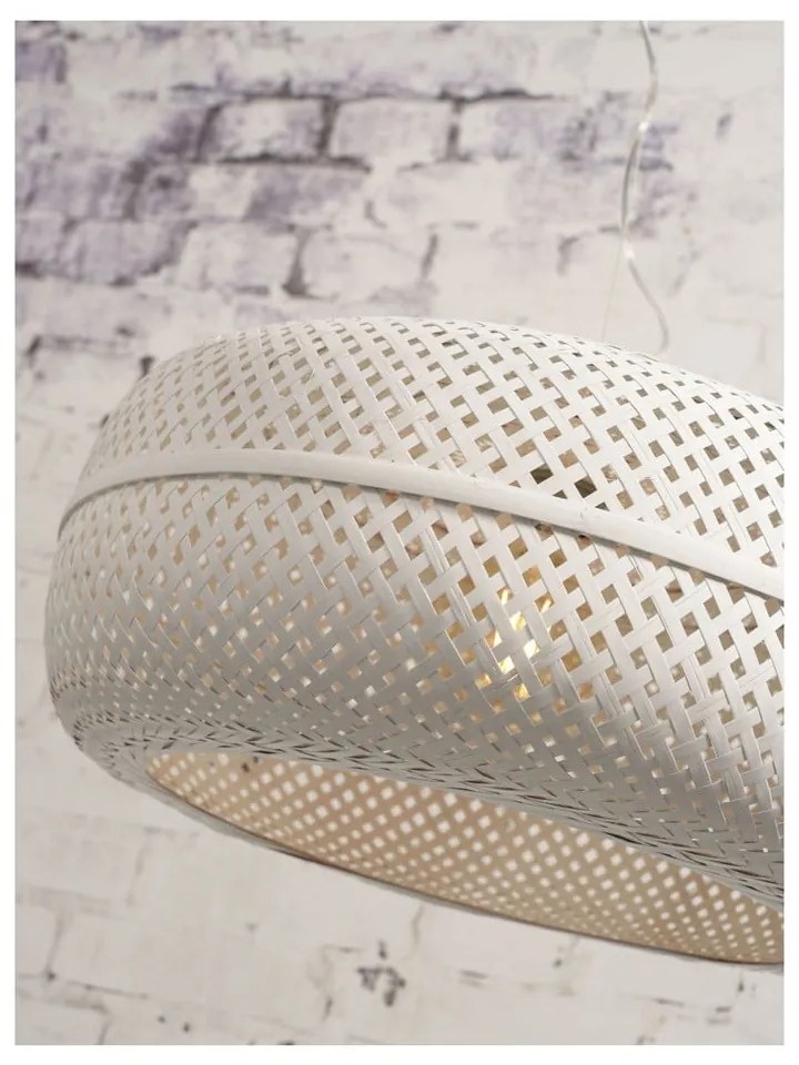 Бяла бамбукова висяща лампа , ⌀ 60 cm Palawan - Good&amp;Mojo