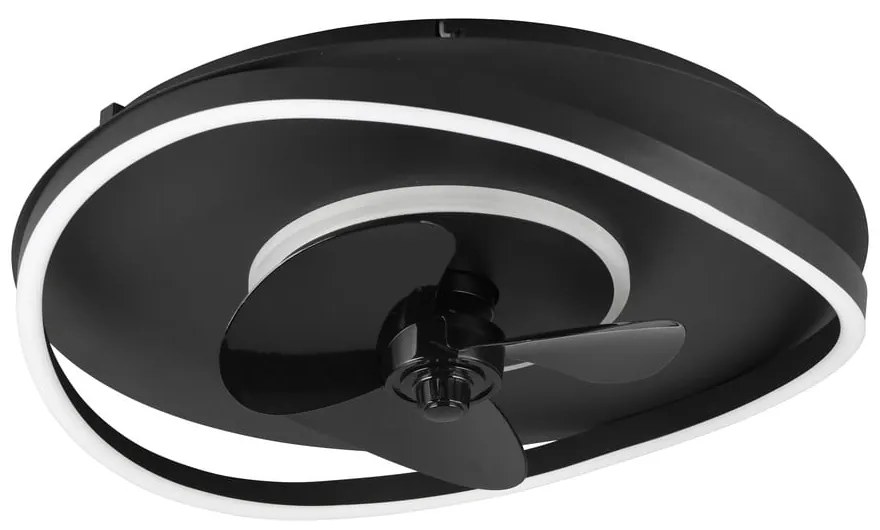 Матово черно LED осветително тяло за таван Sortland – Trio