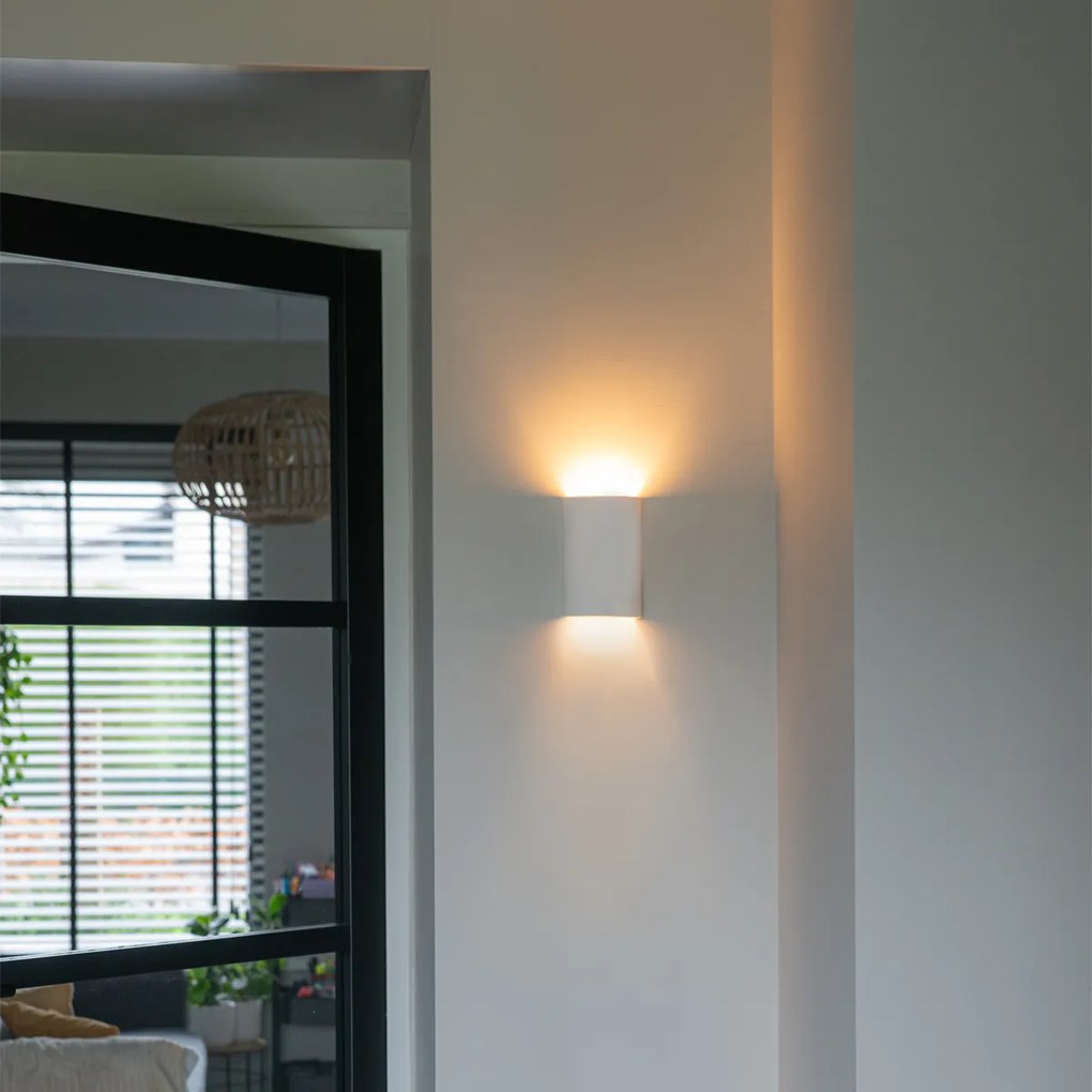 Смарт стенна лампа бяла кръгла с Wifi G9 - Colja Novo