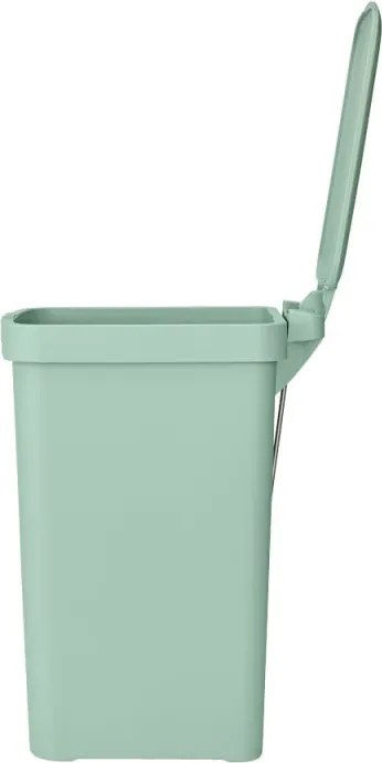 Кош за боклук с педал Brabantia StepUp 1008481, 16 л, Екологични материали, Голям отвор, Светлозелен