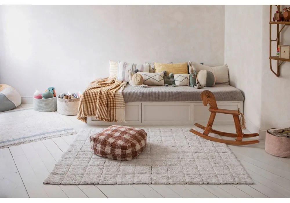 Кафяв детски пуф Vichy Toffee – Lorena Canals