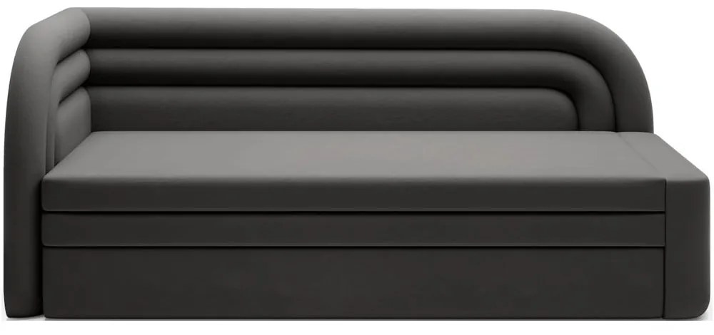 Кафяво-сив кадифен сгъваем/с място за съхранение диван ляв ъгъл 223 cm Fabillo – ELTAP