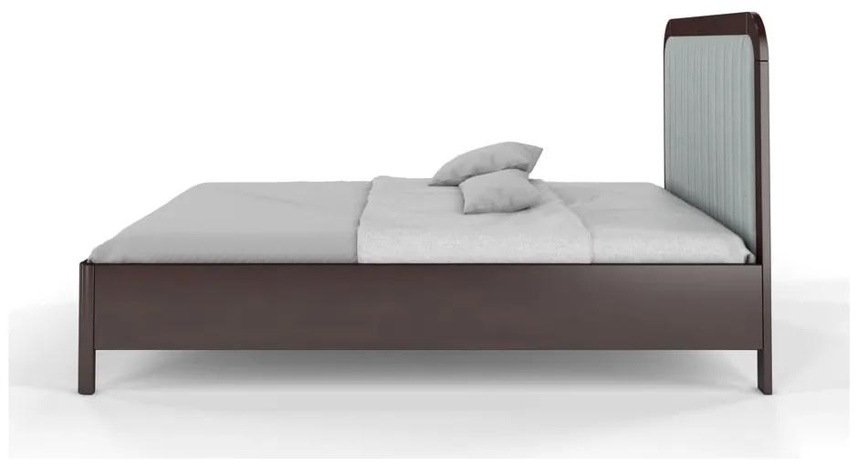 Сиво/кафяво двойно легло 160x200 cm от масивен бук Modena – Skandica