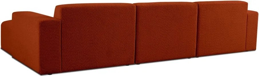 Ъглов диван от букле в тухлен цвят (десен ъгъл) Roxy – Scandic