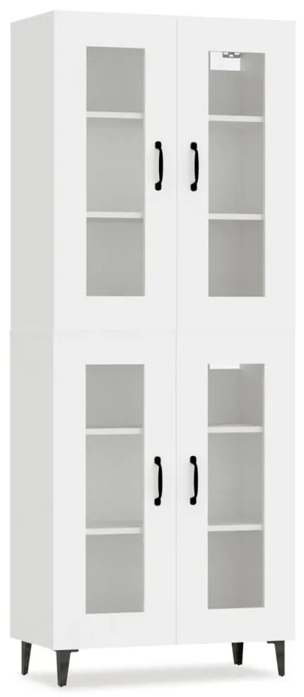 3114836 vidaXL Висок шкаф, бял, 69,5x34x180 см, инженерно дърво