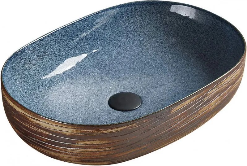 Mexen Agota мивка за плот 58 x 40 см, синя - 22025866