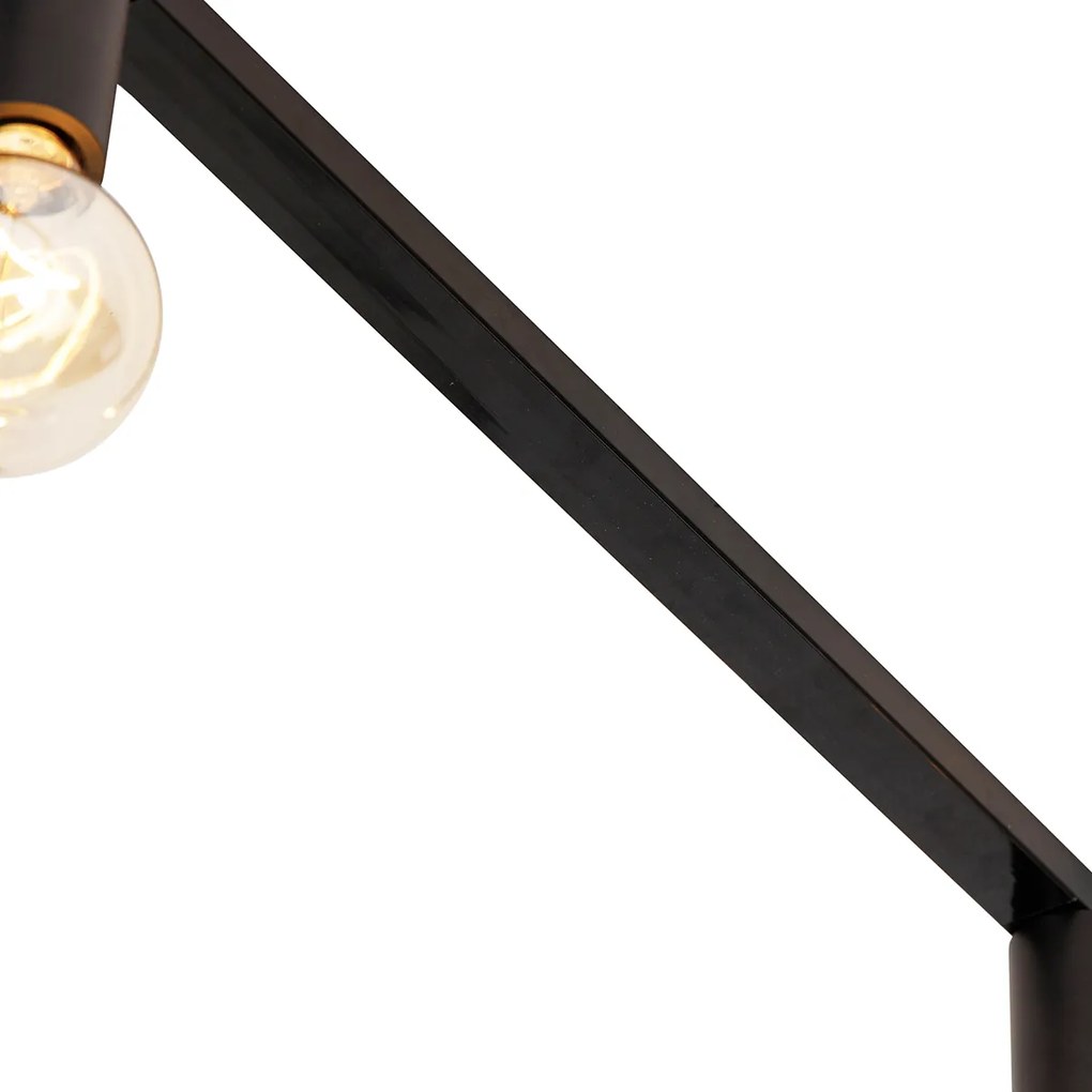 Модерна 1-фазна релсова система 5-светлина с E27 патронник черен - Jeana