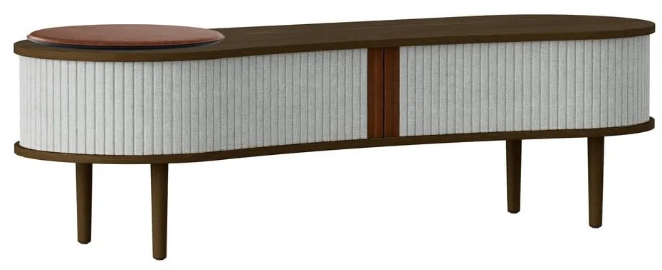 ТВ масичка в сиво-кафяво от дъб 140x40 cm Audacious - UMAGE