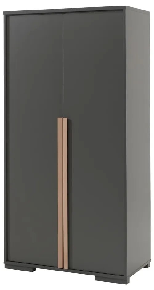 Тъмносив детски гардероб 98x195 cm London – Vipack