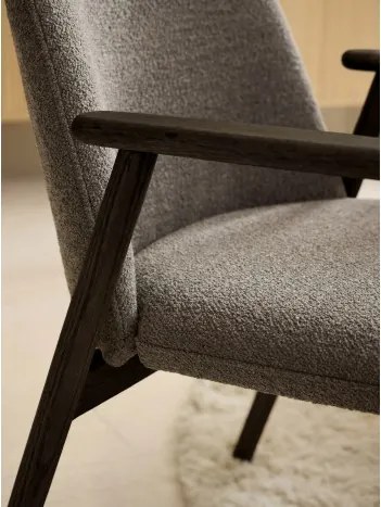 РОДЭРИЦ Кафяво Таупе (Монза 40)/рамка от лакиран опушен дъб (цвят орех) - ДЪРВЕН СТОЛ БУКЛЕ ЗА ВСЕКИДНЕВНА ТРАПЕЗАРИЯ КУХНЯ