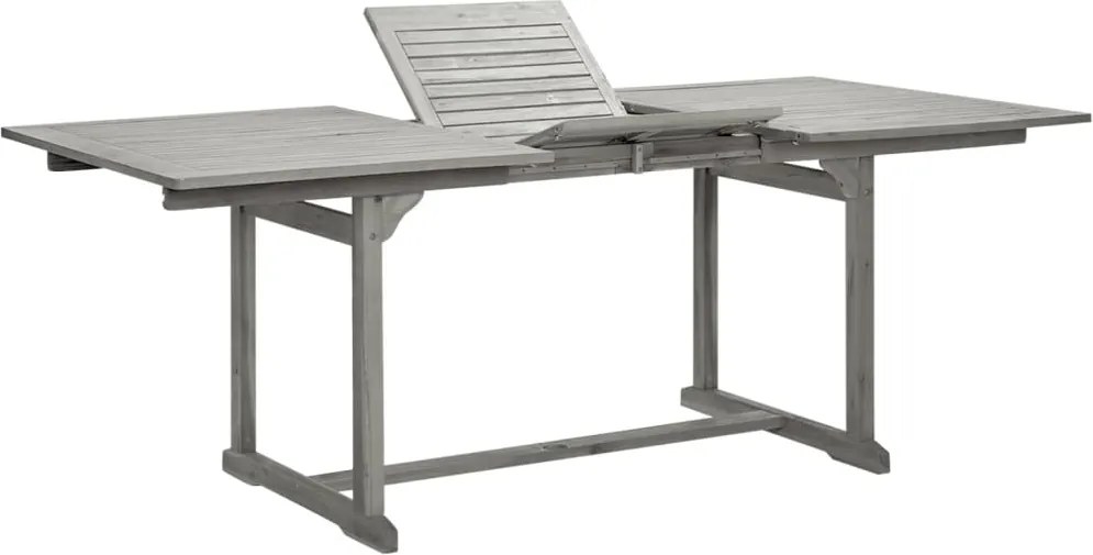 316571 vidaXL Градинска трапезна маса, (150-200)x100x75 cм, акация масив