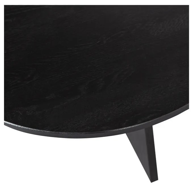 Черна кръгла масичка за кафе ø 90 cm Fries – WOOOD