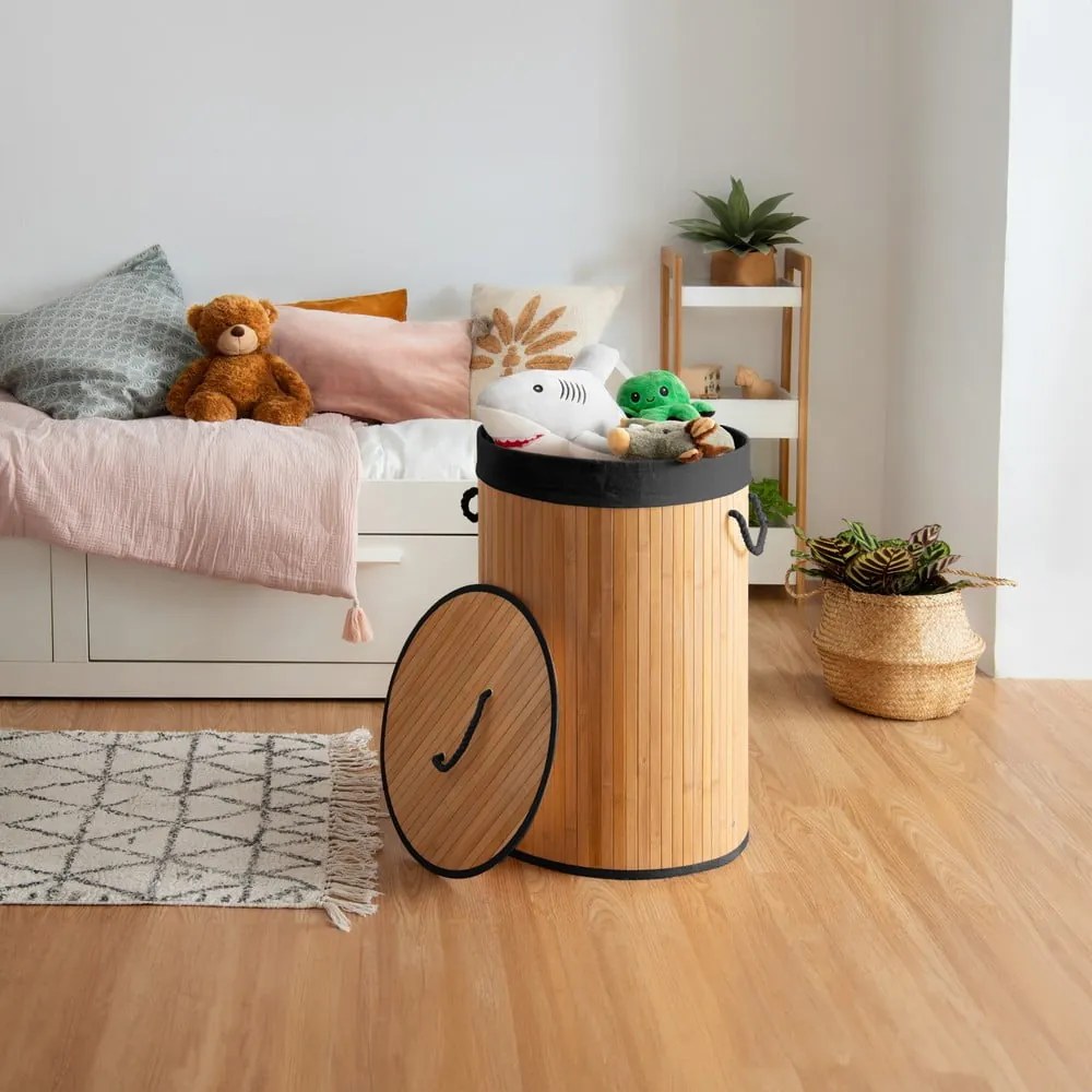 Бамбуков кош за пране естествен 70 l Bamboo – Compactor