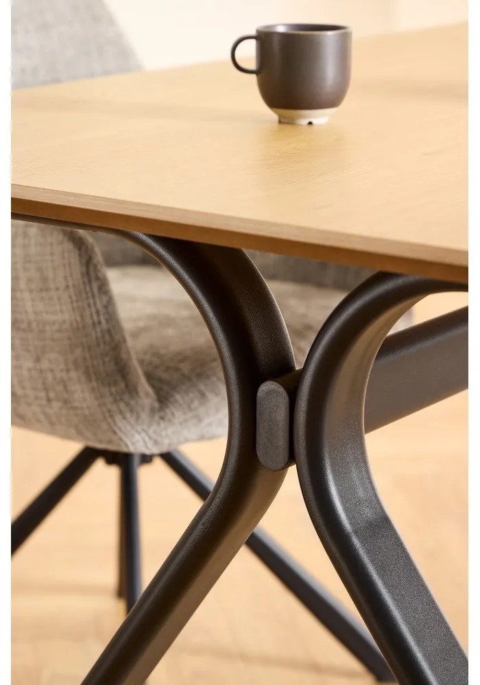 Трапезна маса с дъбов плот 100x200 cm Bristol – Actona