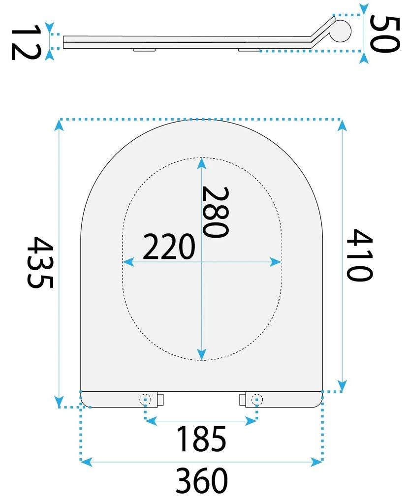 Седалка за тоалетна UF DUROPLAST FLAT WHITE