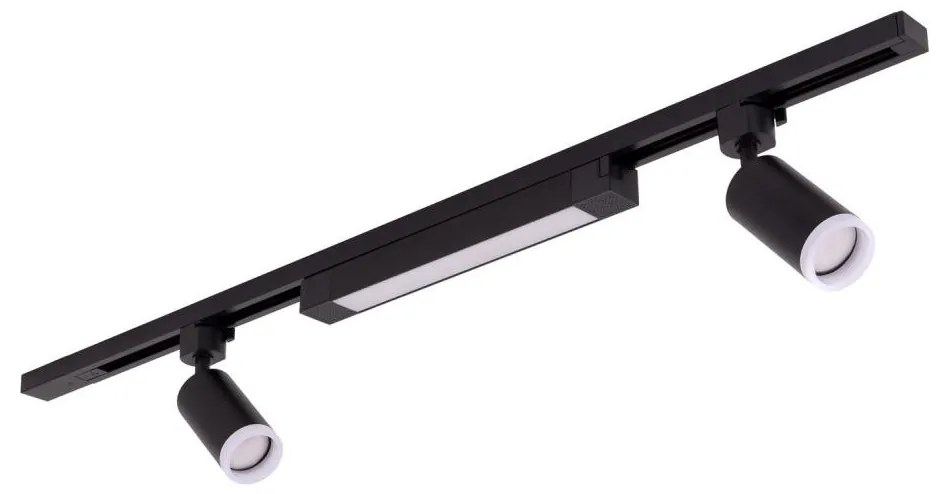 LED спот за релсова система TRACER 2xGU10/10W/230V + LED/20W 1 m черен